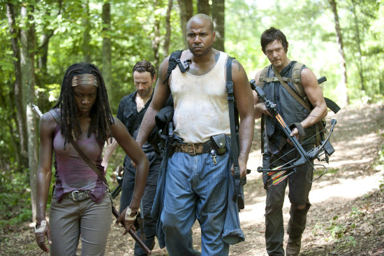 Michonne even side-eyes the ground.