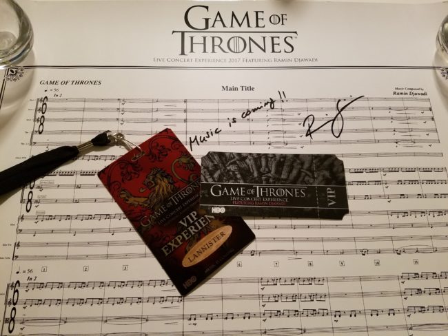 Game of Thrones Live Experience VIP Swag